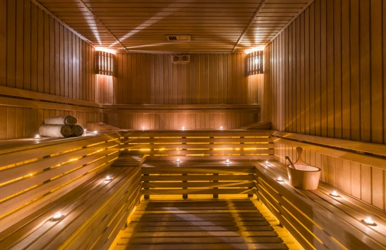 Oświetlona sauna